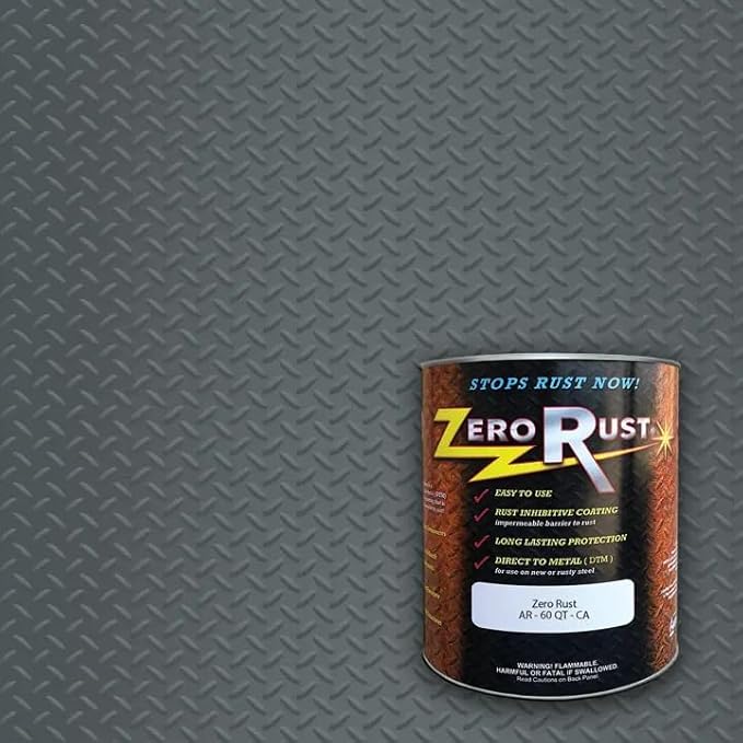 Zero Rust AR-61CA Gray Rust Inhibitive Coating – 1 Quart | Direct-to-Metal Corrosion Protection