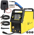 Weldpro MIG Welder, 200Amp 7-in-1 Gas MIG/Gasless Flux Core MIG/Synergic MIG/Lift TIG/MMA/Spot/Spool Gun Aluminum Multi process Welding Machine with Large LED Display, IGBT, 2T/4T, Save Job