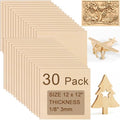 30PCS Basswood Sheets 12 x 12 x 1/8in, 3mm Basswood for Laser Cutting, Unfinished Plywood for Laser Engraving Wood Burning Models Painting DIY Crafts