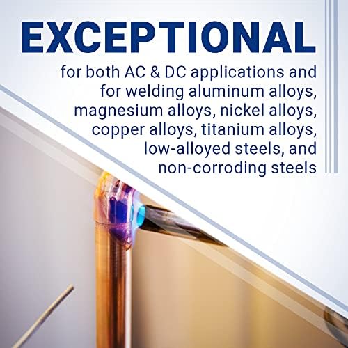 Midwest Tungsten Service TIG Welding Tungsten Electrodes 10-Pack (Blue - 2% Lanthanated Tungsten (WL20/EWLa-2), 1/8")