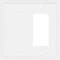 Henne Bery Modern Edge Decorative Wall Plate Switch Plate Outlet Cover, Durable Solid Zinc Alloy (Blank/Decorator, White)