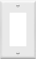 ENERLITES Decorator Light Switch or Receptacle Outlet Wall Plate, Gloss Finish, Size 1-Gang 4.50" x 2.76", Unbreakable Polycarbonate Thermoplastic, UL Listed, 8831-W, White