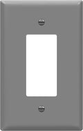 ENERLITES Decorator Light Switch or Receptacle Outlet Wall Plate, Gloss Finish, Oversized 1-Gang 5.5" x 3.5", Unbreakable Polycarbonate Thermoplastic, UL Listed, 8831O-GY, Gray