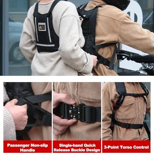 Upgraded Motorcycle Safety Harness for Kids & Adults