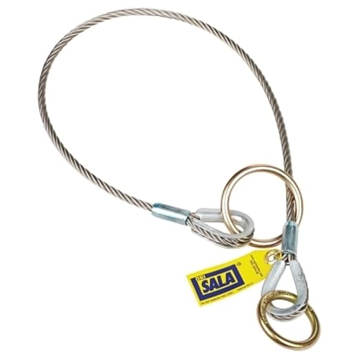 3M DBI-SALA 5900551 Anchorage Connector, 6' Cable Tie-Off Adaptor, Pass-Thru Type, Silver