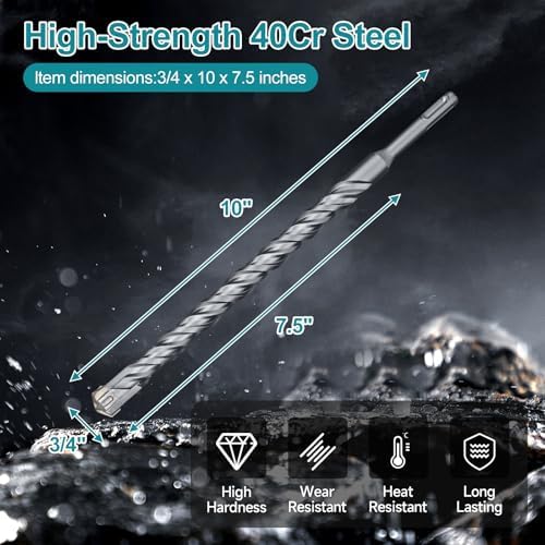 3/4 Inch x 10 Inch SDS Plus Rotary Hammer Drill Bit