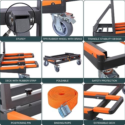 YANGTZE Folding Drywall Cart Heavy Duty,Drywall Dolly 2200 lbs