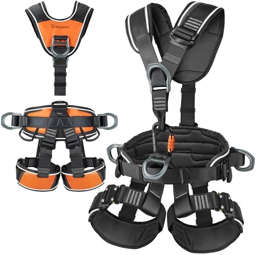 TRSMIMA Safety Harness Fall Protection - Roofing Full Body Climbing Harness
