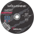Weiler 56080 4-Inch Cutting Wheel, Wolverine AO Steel/Metal Fast Cut, Value Cutting, 0.035" A60T Type 1 3/8" Arbor (Pack of 25)