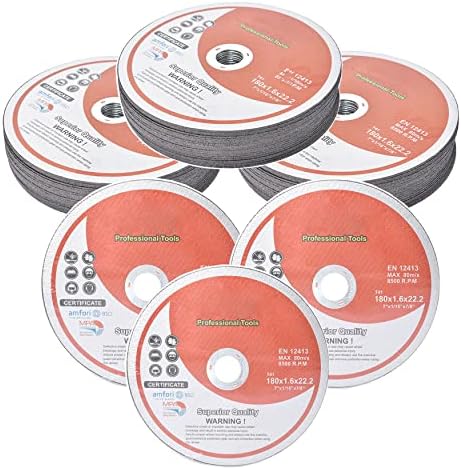 50 Pack 7 Inch Cut Off Wheels for Metal and Stainless Steel Cutting Discs for Angle Grinders 7 x 1/16 x 7/8 Inch