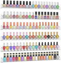 24 Inch Clear Nail Polish Wall Rack with Removable End Caps Set of 6, Acrylic Nail Polish Organizer Wall Mounted,Nail Polish Sorage Shelves for 150 Bottles (24 Inch)