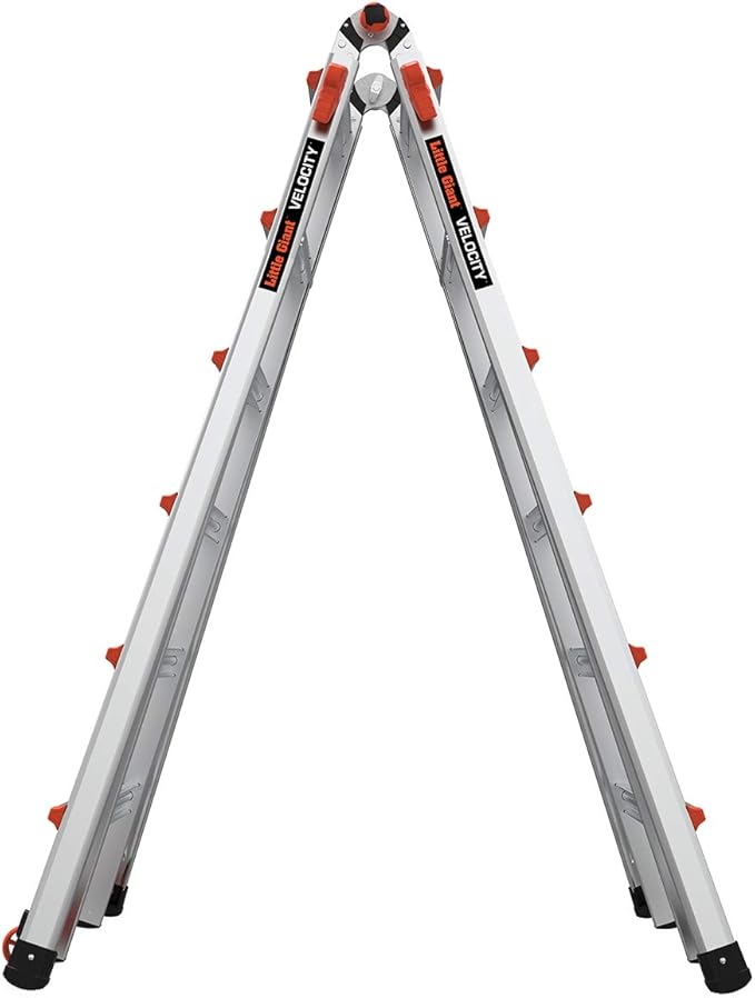 Little Giant Ladders Velocity (15426-001) with Wheels and Little Giant Ladder Systems Work Platform (10104)