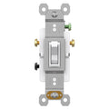 AIDA 1 Pack 3 Way Toggle Light Switch, 15 Amp, 120 Volt, Toggle Framed AC Quiet Switch, in Wall On/Off Switch Replacement, Self-Grounding, Residential and Commercial Grade, UL,Glossy White