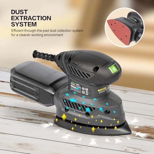 GALAX 1.1A Detail Sander Corded 13000 OPM with 20Pcs Sandpapers