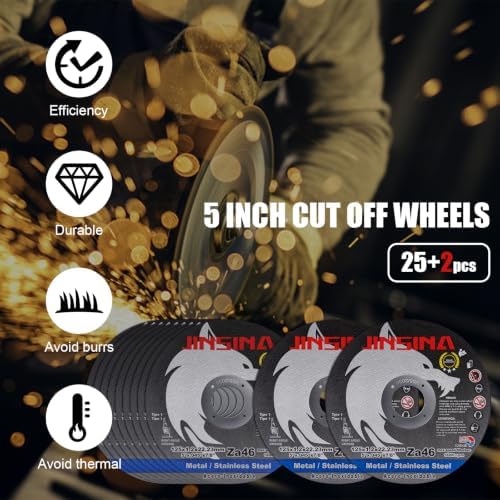 5" Cut Off Wheels 27PCS, Metal and Stainless Steel Cutting Wheel