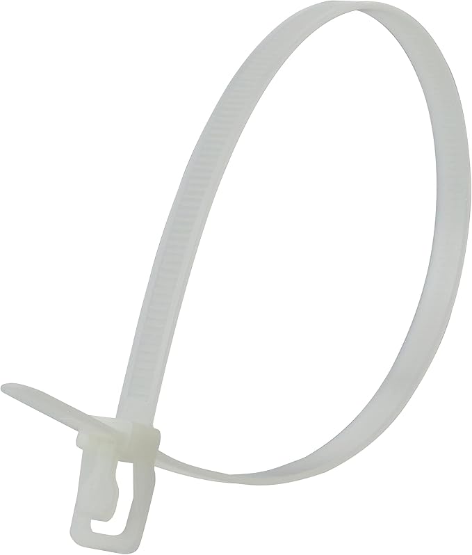 RETYZ 14-Inch Natural Reusable Releasable Cable Ties – 20 Pack, 120 lb Strength, Patented Quick-Release, Heavy-Duty Design for Industrial and Commercial Use