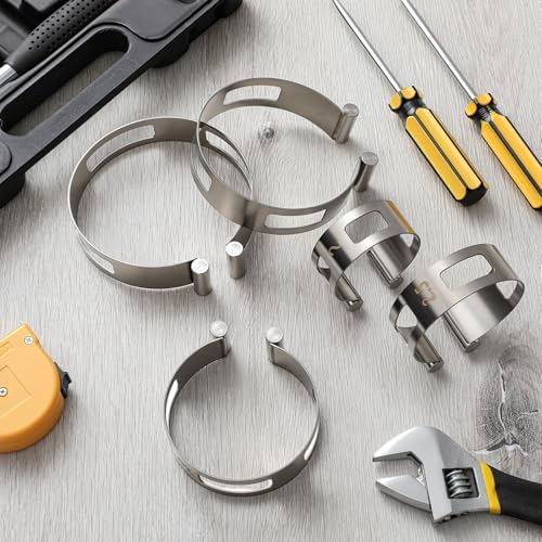 Hicarer 10 Pcs Exhaust Pipe Tacking Band Welding Clamp-on Kit, 2"-4"