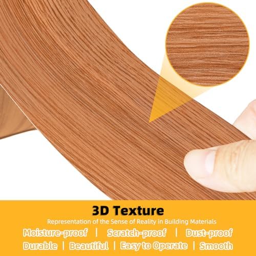 GSCIT Club Wood Grain Repair Tape, 2.4 inch X 25ft Self Adhesive Red Oak Grain Repair Patch for Tables, Chairs, Baseboards, Doors, Windows, Floors, Handicraft DIY.