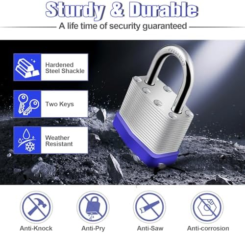 Laminated Steel Key Padlocks 1-9/16" 40mm Wide Body 25PCS Locks Keyed Alike