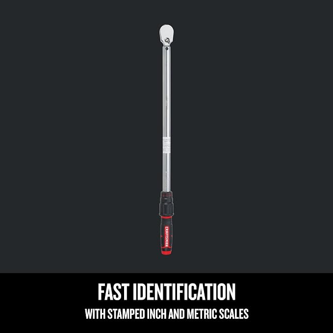 CRAFTSMAN Torque Wrench, 1/2" Drive, 50-250 FT-LB (CMMT99434)