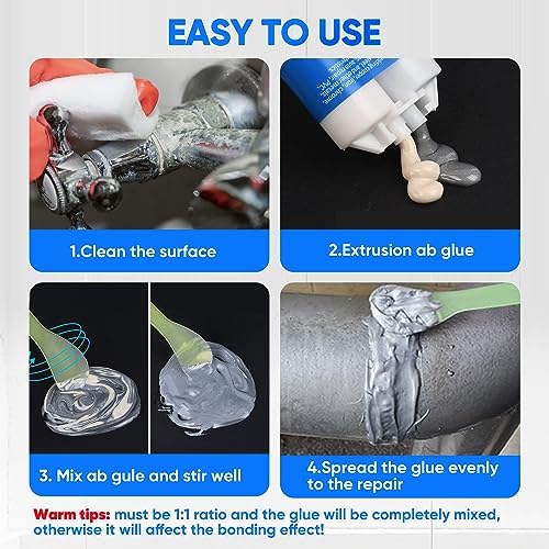 Vicpricme Metal Glue Heavy Duty Weld Metal Epoxy Glue for Metal 3Pcs