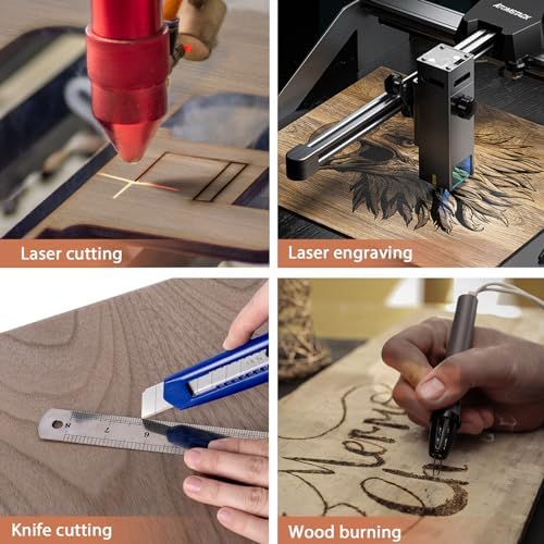 5 Pack Walnut Plywood Sheets 12x18x1/8 Inch, 3mm Plywood for Laser Cutting & Engraving, Unfinished Wood for Crafts, Wood Burning, Architectural Models.