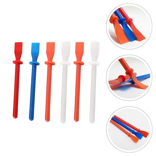 Healifty Tools Repair Kit Silicone Glue Brush 6pcs Glue Smear Sticks Applicator Kit Spreader Handmade Scraping Spreaders Sewing Accessories Flex Silicone Spatula Spatula