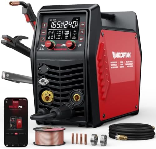ARCCAPTAIN MIG165 Pro MIG Welder Machine 165A 120V 240V 6-in-1 Multiprocess