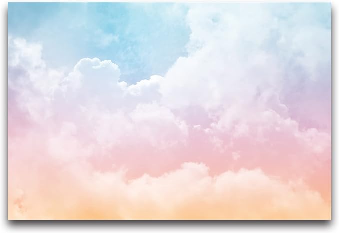 Cliouar-Wall Mural Wallpaper 3D Wallpaper Decorative Powder Cloud Bedroom Living Room Decor 182" x 122" (Not Peel and Stick)
