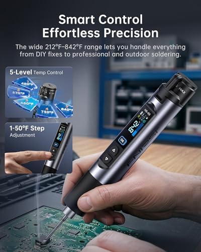 FNIRSI HS-03 Cordless Soldering Iron Kit, 2600mAh Battery, 3s Fast Heating