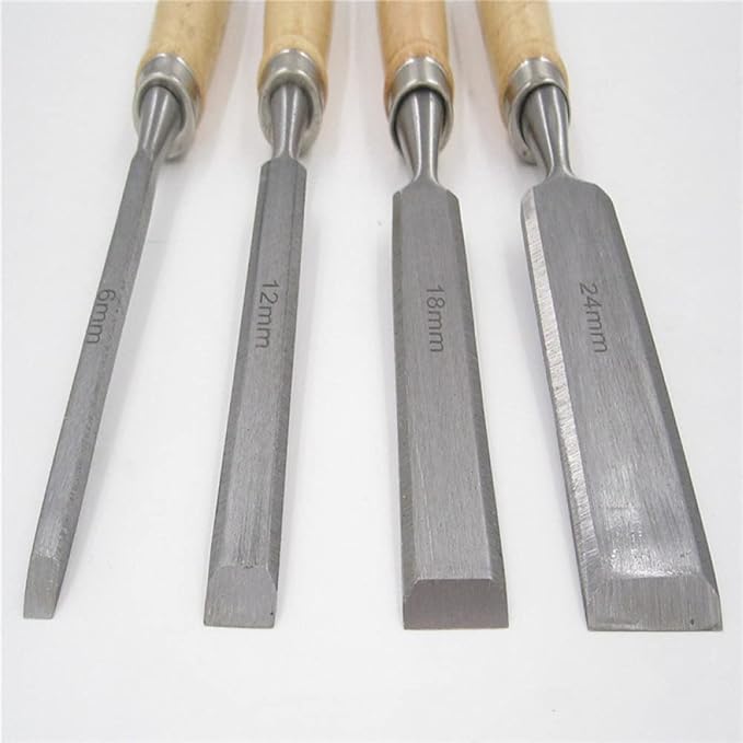 1Pcs Woodwork Wood Carve Woodcarve Gouge Chisel Sculpture Craft Woodcut Art Artist Carpenter Chip Carpentry Mortise Sculpte,Flat Chisel,24mm