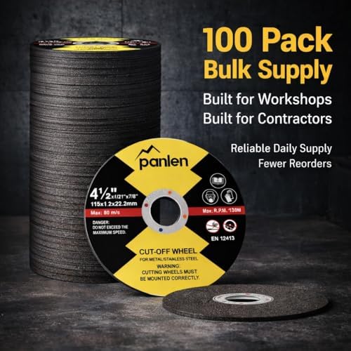 Cut Off Wheels 4 1/2 Inch, 100 Pack, 4.5" Angle Grinder Blade