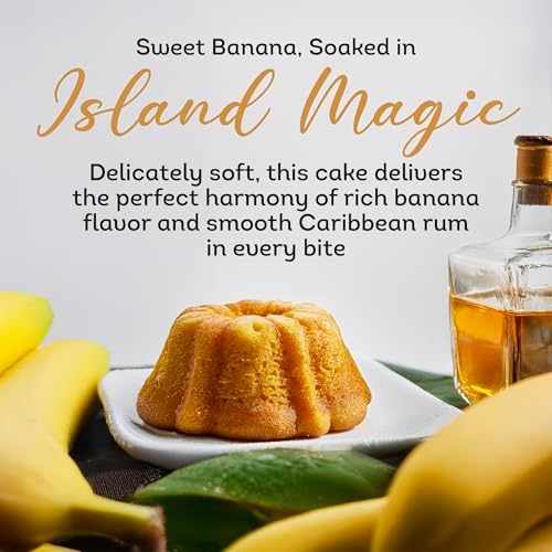 TORTUGA Caribbean Banana Rum Cake - 32 oz Rum Cake - The Perfect Premium Gourmet Gift for Stocking Stuffers, Gift Baskets, and Christmas Gifts - Great Cakes for Delivery