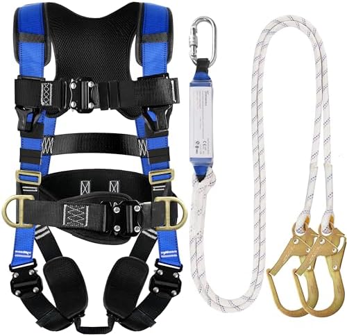 TRSMIMA Safety Harness Fall Protection - Harness Kit for Men Construction