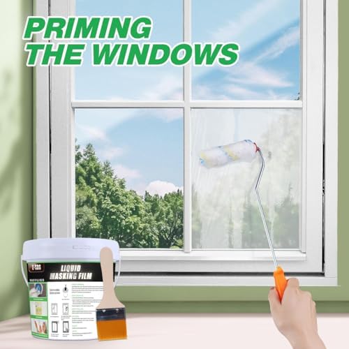 E-SDS Masking Liquid Tape, 64 fl.oz Transparent Peelable Coating for Window
