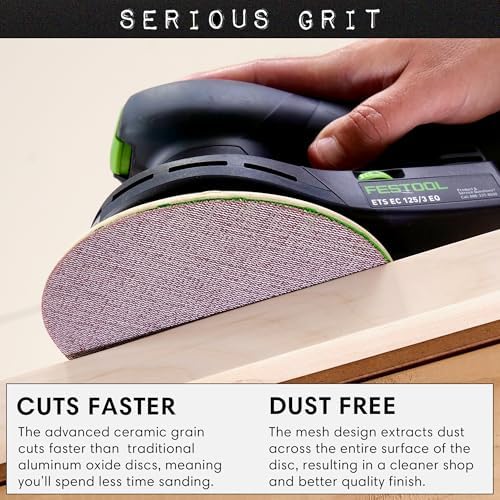 Serious Grit - 6-Inch P80 Grit Ceramic Mesh Sanding Discs - 50 Pack