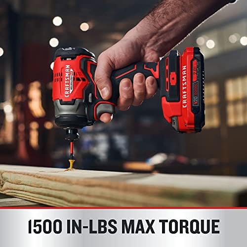 CRAFTSMAN V20 RP Cordless Drill and Impact Driver, Brushless Power Tool Combo Kit, 2 Batteries and Charger Included (CMCK211C2)
