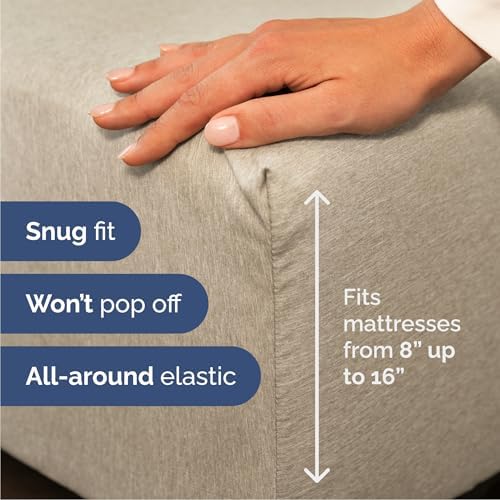 Queen Size 4 Piece Sheet Set - Comfy Breathable & Cooling - Heathered Beige