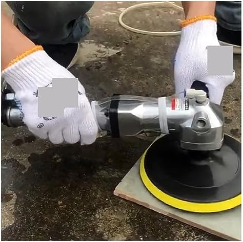 Wet Polisher Grinder, 7" Hand-Held Pneumatic Water Feed Sander for Stone Metal Tile Air Polisher Wet Stone Marble Granite(SET1)