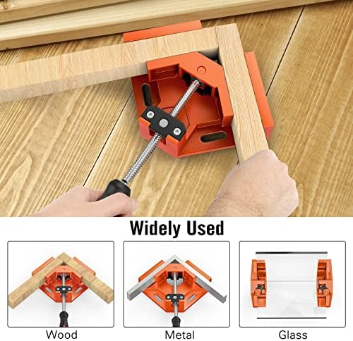 Housolution Right Angle Clamp, [4PACK] 90° Aluminum Alloy - Orange