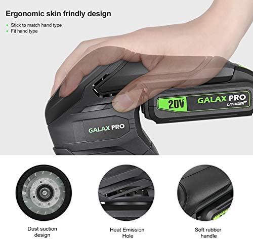 GALAX PRO 20V Cordless Detail Sander with 20 Pcs Sandpapers