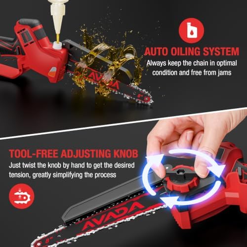 2-IN-1 Cordless 8-Inch Pole Saw & Chainsaw for Milwaukee M18 Battery - 1200W Brushless Motor, Total Reach of Max 15.9 FT, Lightweight, 8"&6"Electric Pole Saws for Tree Trimming Pruning (Tool Only)