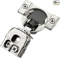 20 Pack 10 Pair 1 inch Overlay Soft Close Hinges for Kitchen Cabinet Hinges Satin Nickel Hidden Hinges Stainless Steel Concealed Hinge self Closing