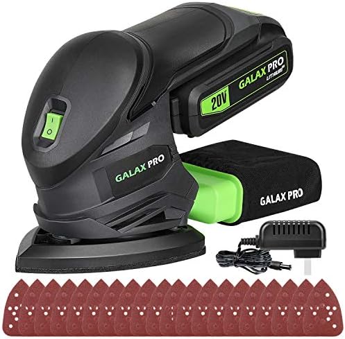 GALAX PRO 20V Cordless Detail Sander with 20 Pcs Sandpapers
