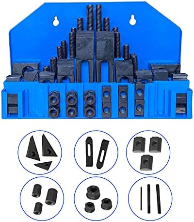 TEXALAN(R) Hold Down Clamp Clamping Set Kit for Bridgeport Mill (9/16" Slot 1/2" Stud)