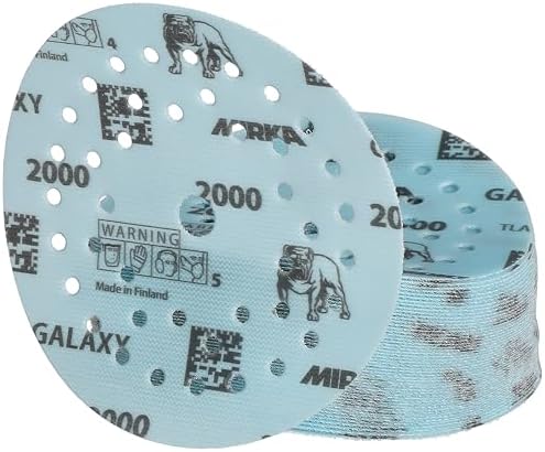 Mirka Galaxy Multifit 5'' Ceramic Sandpaper, 2000 Grit Hook & Loop 50 Pack