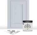 ALL-IN-ONE Paint by Heirloom Traditions, Stormy (Pastel Blue), 8oz Sample - Durable cabinet and furniture paint. Built in primer and top coat, no sanding needed. Includes our 30 featured color card.