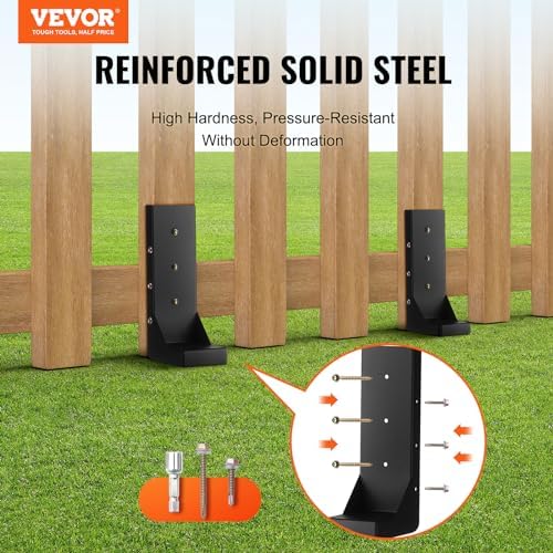 VEVOR Fence Post Anchor Repair Kit, 4 Pack 3.5 x 3.5 Inches Inner Diameter