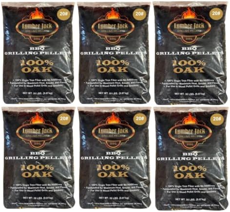 Lumber Jack 100% Oak Wood BBQ Grilling Pellets (120)