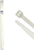 Kable Kontrol Heavy Duty Cable Zip Ties 50 Pcs 60 Inch, Natural White, 175 Lbs Tensile Strength, Self-locking Nylon Clear Plastic Wire Ties wraps for Indoor or Outdoor Use